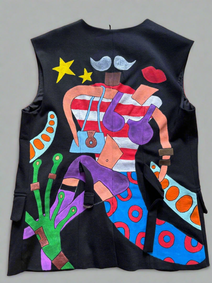 Hand-Painted Vest - La Bottega di Layla Exclusive
