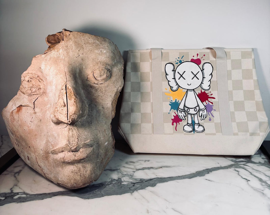 Z Hand Painted Vans Tote Bag I