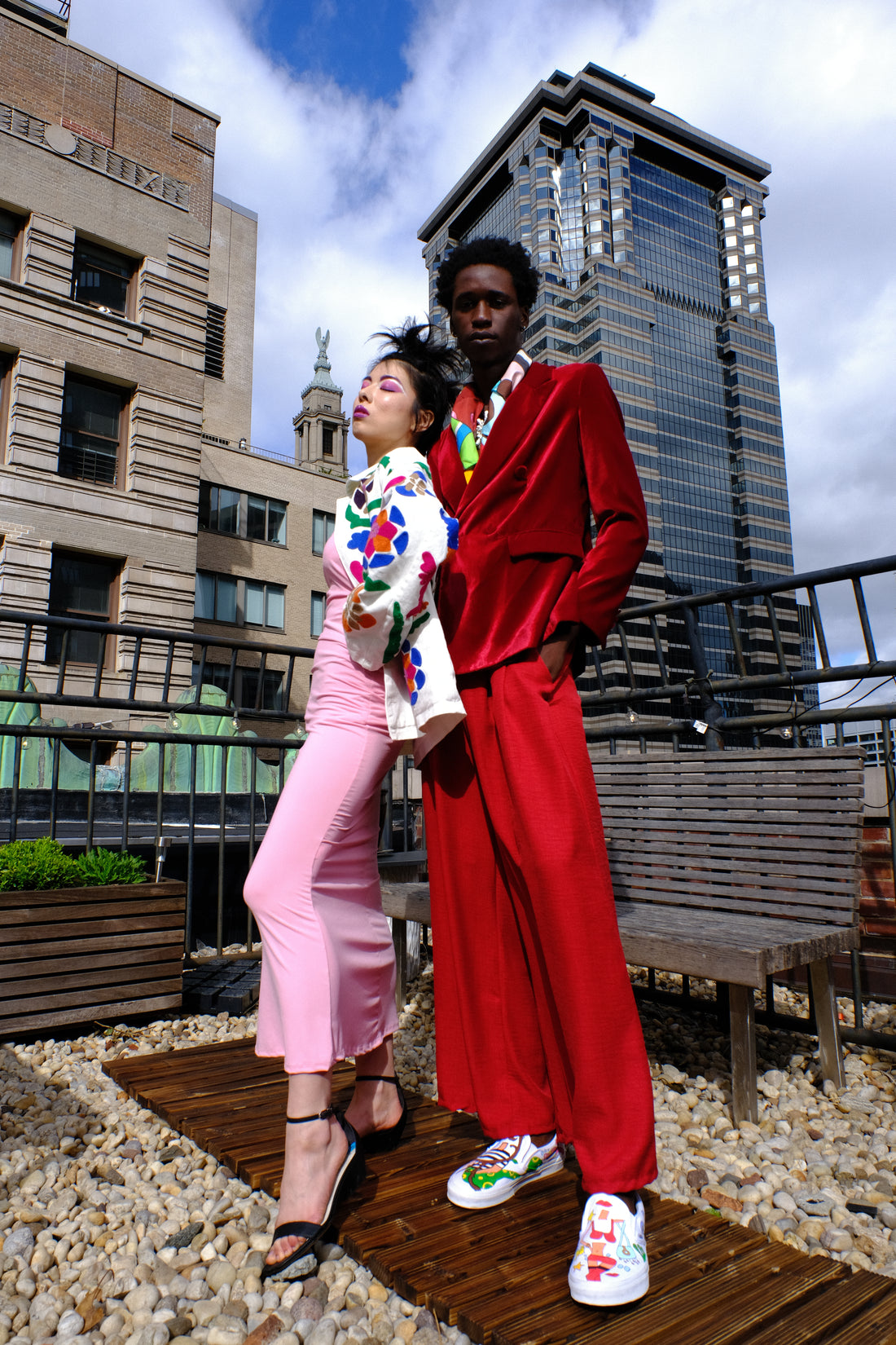 Festival Garden Embroidered Cotton Jacket - Floral & Unique Piece