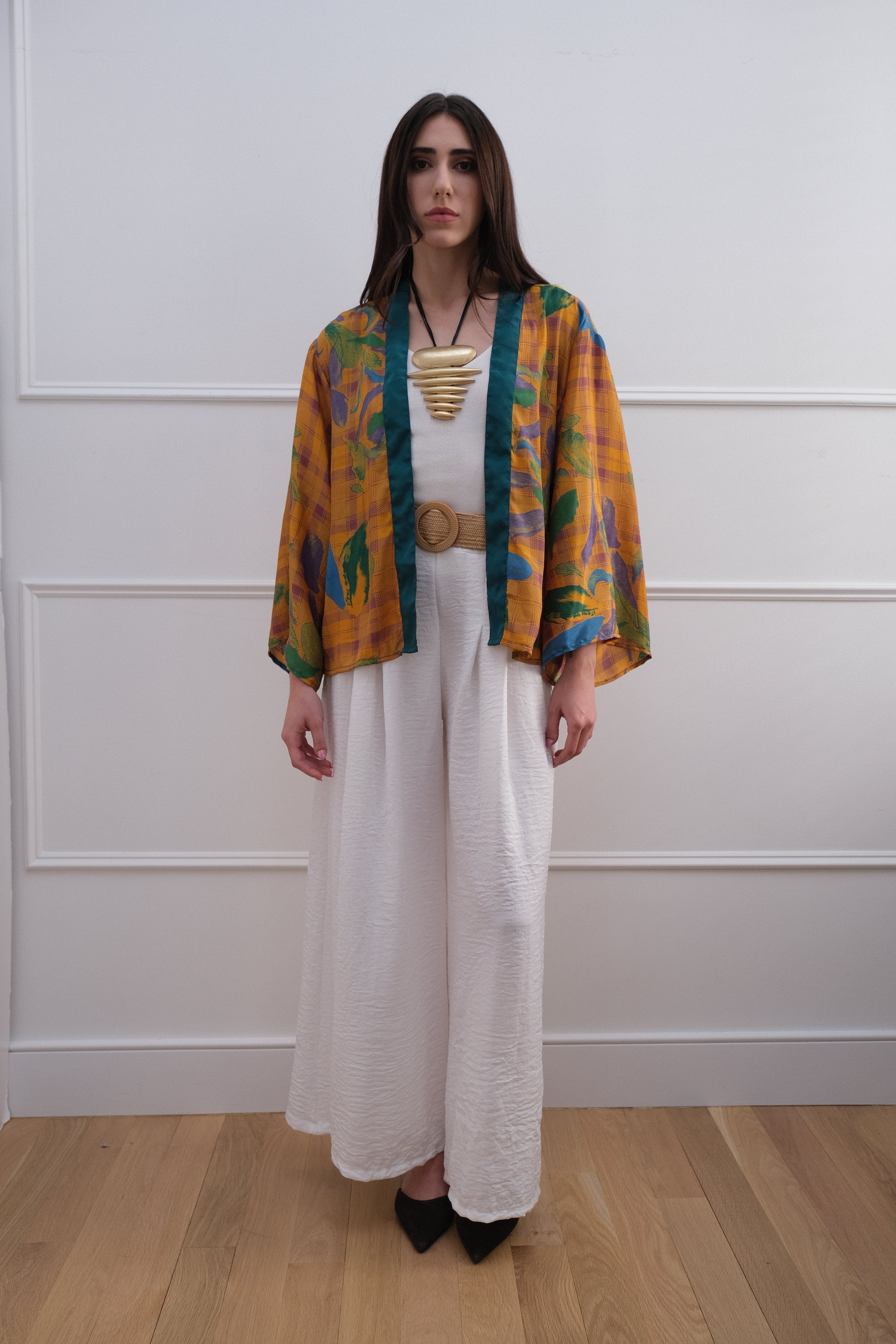 Kimono Jacket in Golden Jungle