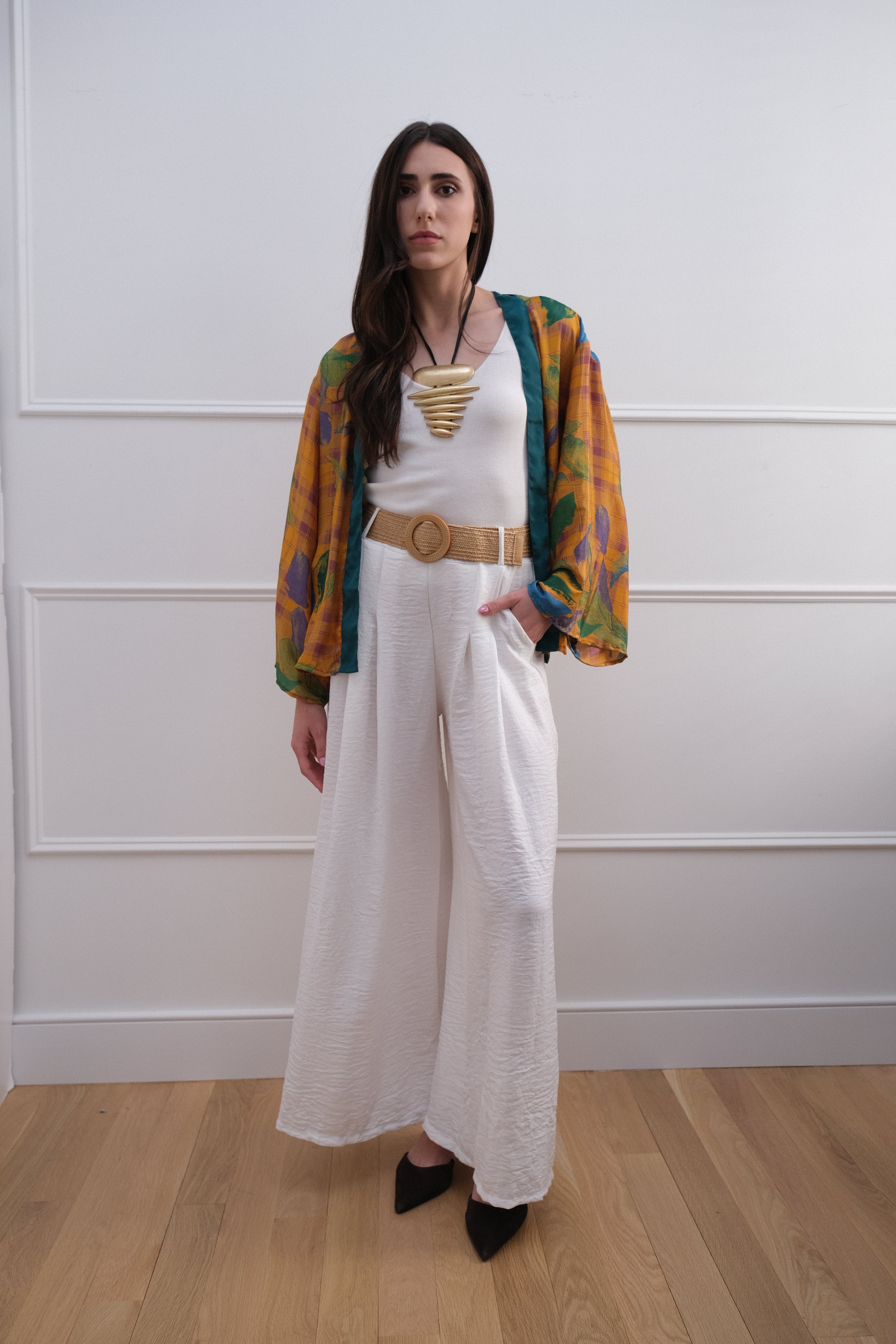 Kimono Jacket in Golden Jungle