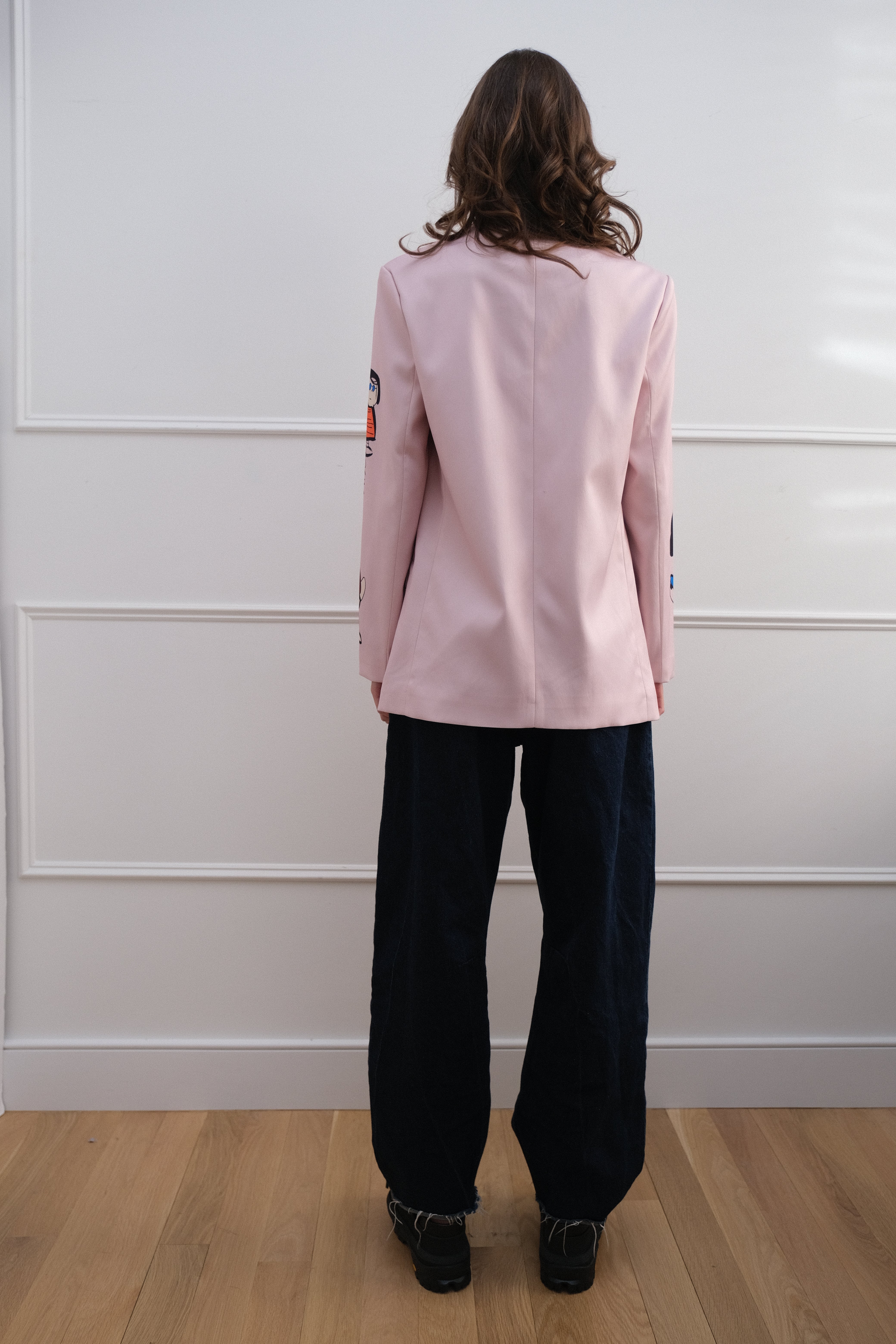 Peanuts Philosophy Casual Blazer - Pink Unique Piece