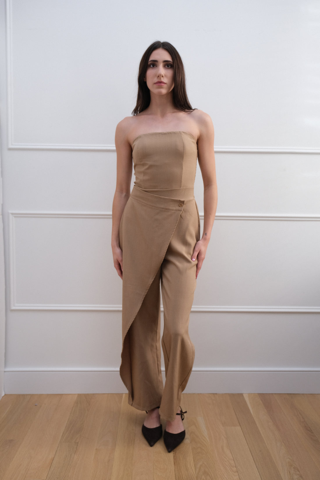 Elegant Asymmetric Bandeau Jumpsuit