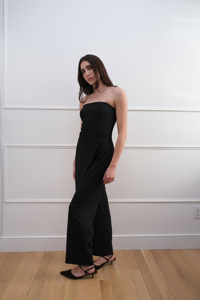 Elegant Asymmetric Bandeau Jumpsuit