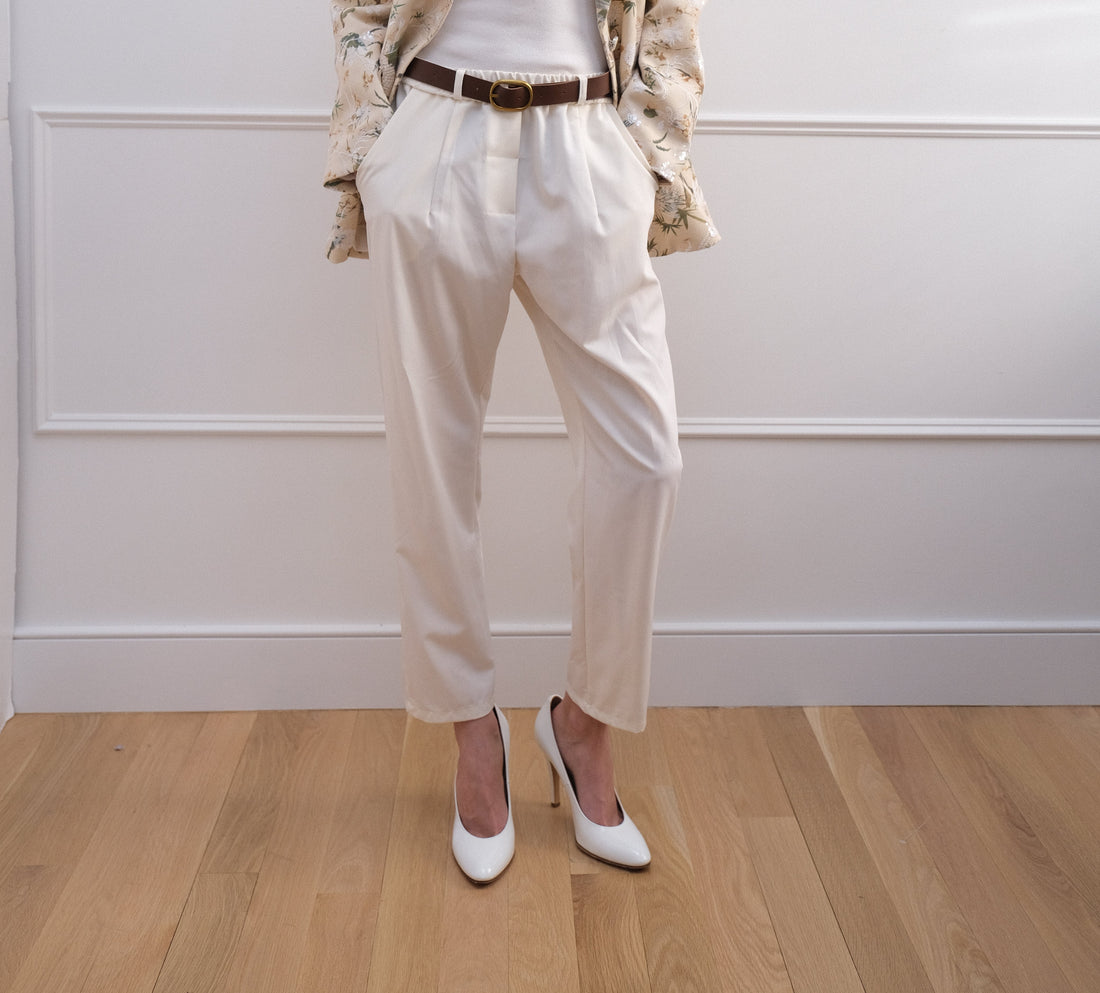 “Oasi” Cream Chic Trousers