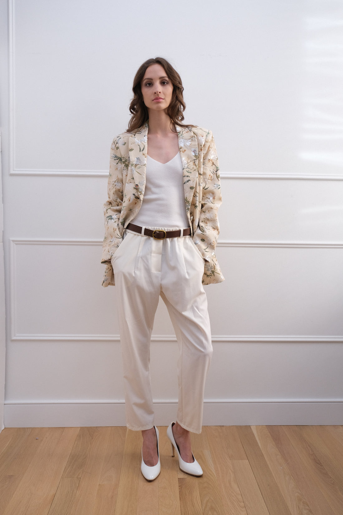 “Oasi” Cream Chic Trousers