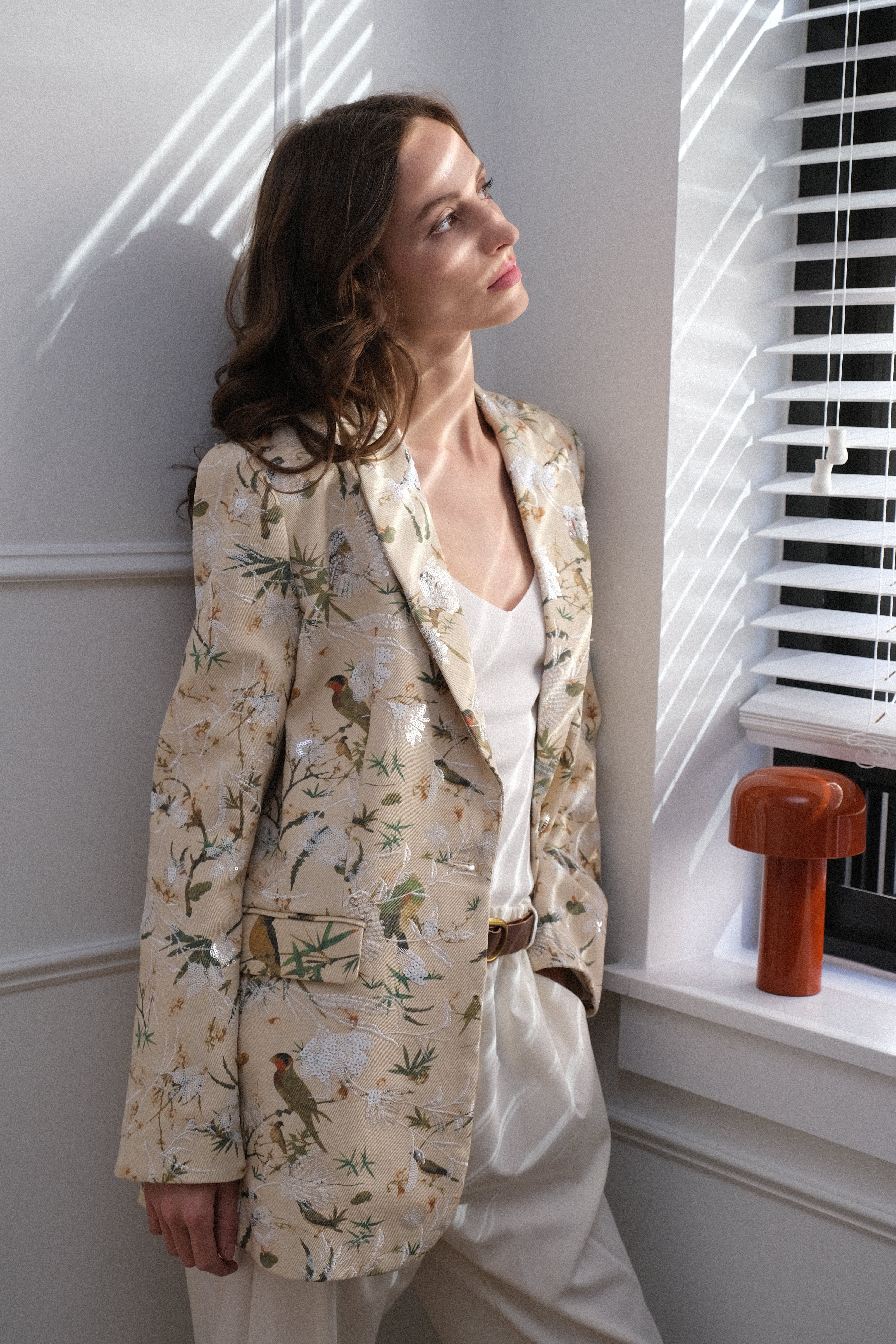 Whispering Garden Paige Sequin Chic Blazer - Unique Piece