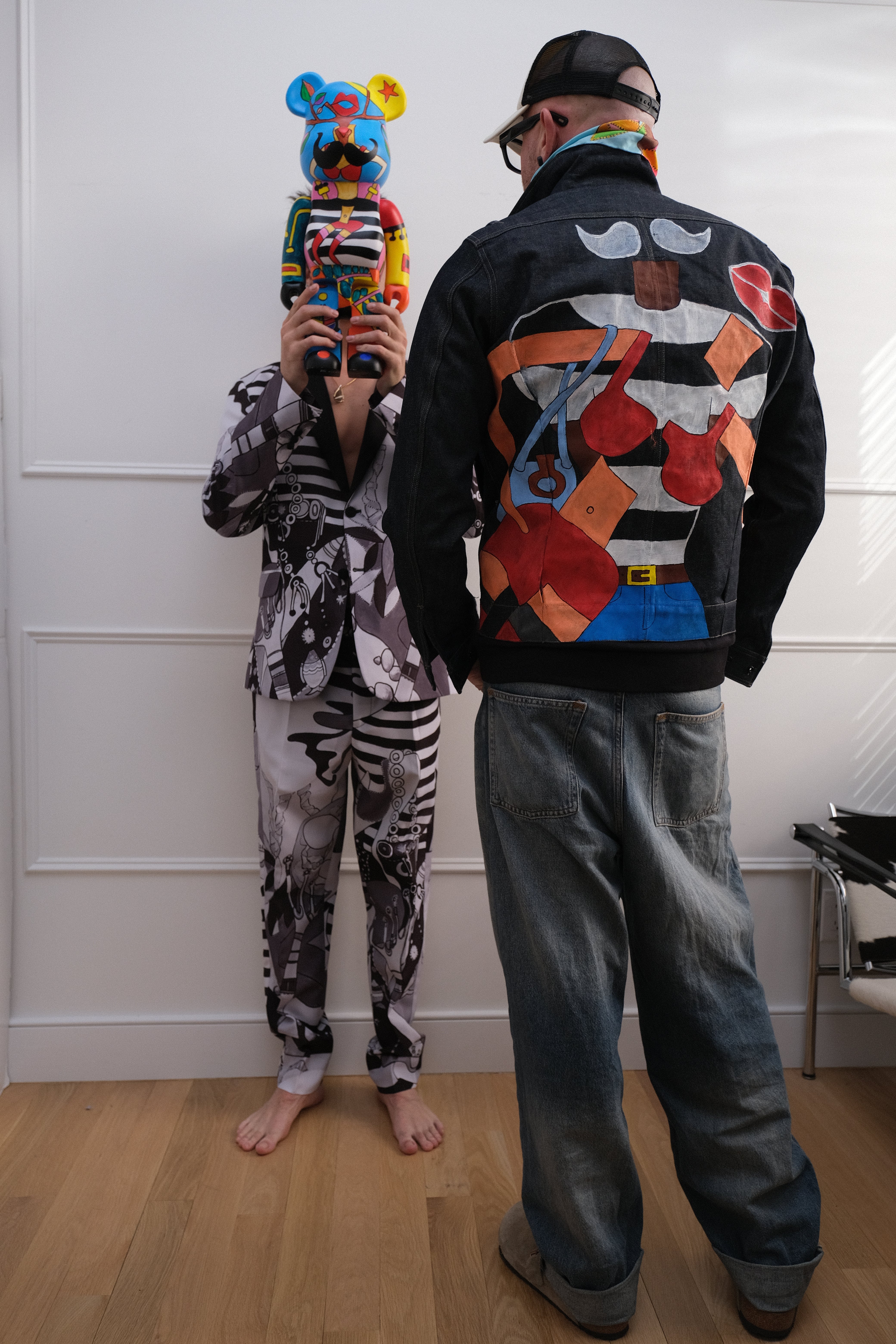 Hand-painted denim jacket - La Bottega di Layla exclusive