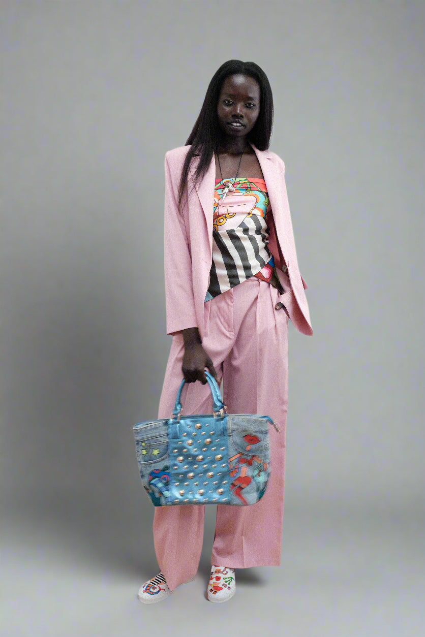 Rose Pinstripe Power Jacket