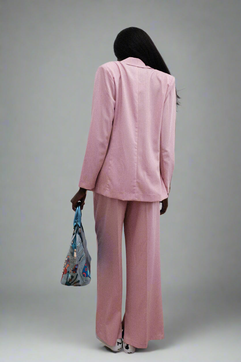 Rose Pinstripe Power Jacket