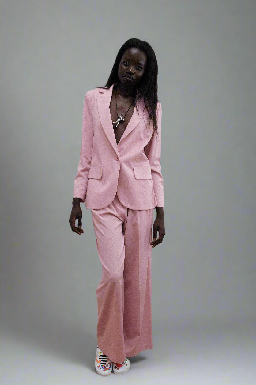 Rose Pinstripe Power Jacket