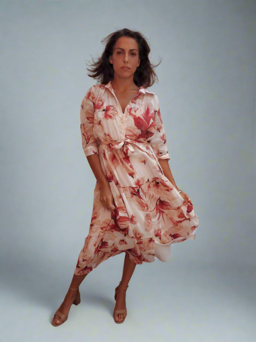 Floral Fun Midi Dress - Perfect for Summer Time