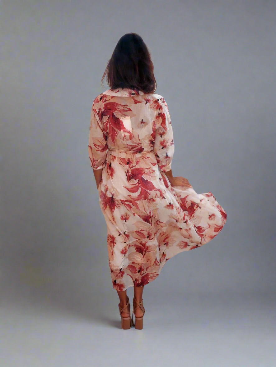 Floral Fun Midi Dress - Perfect for Summer Time