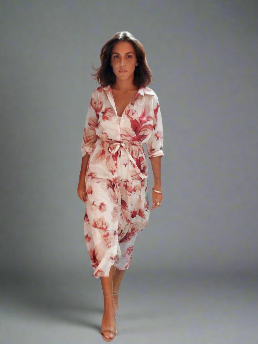 Floral Fun Midi Dress - Perfect for Summer Time