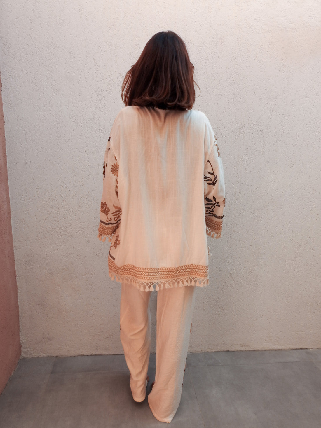 Effortlessly Free 2 Piece Set - Jacket with wide Pants Outfit