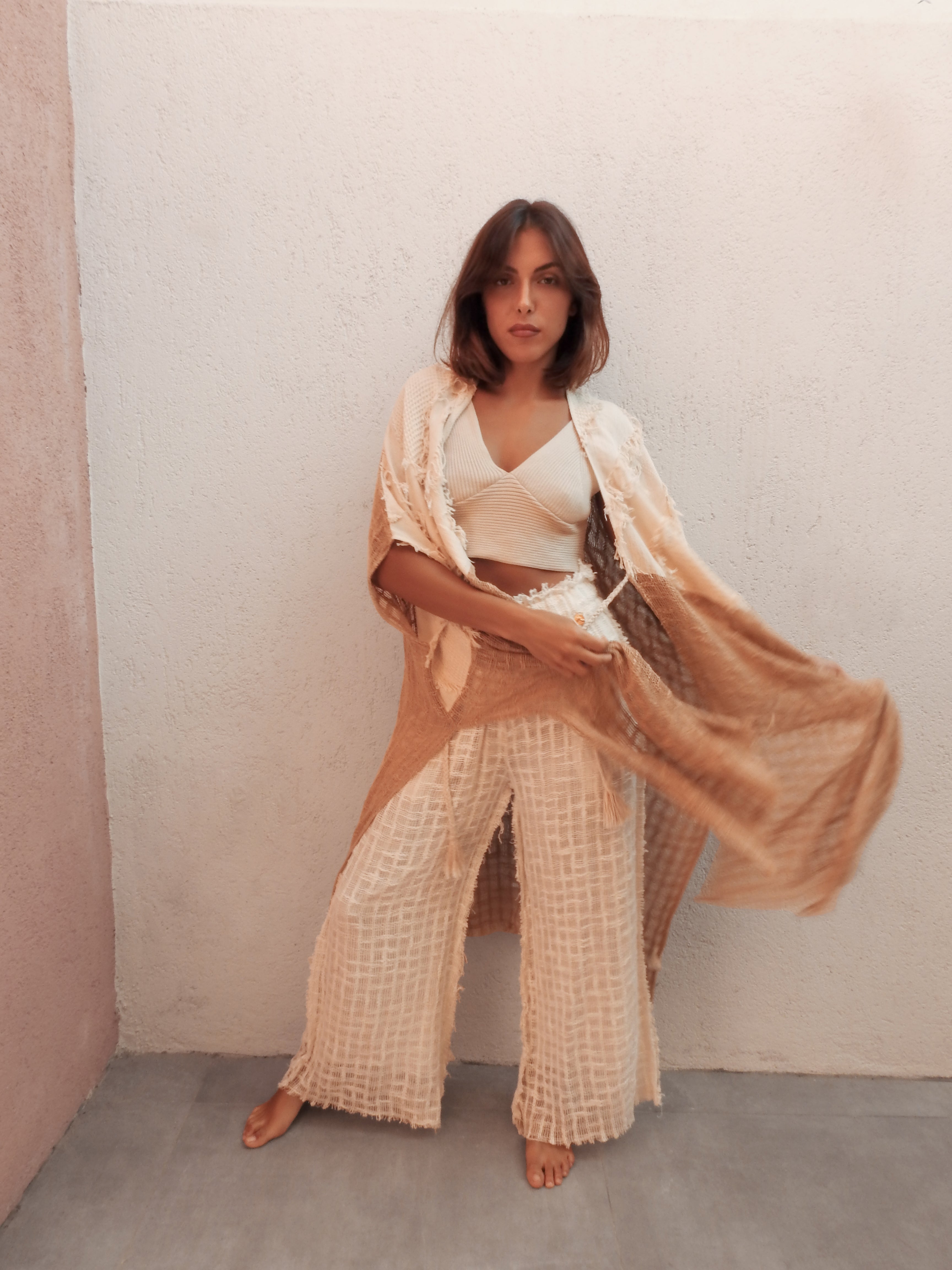 Bohemian style two-tone ensemble