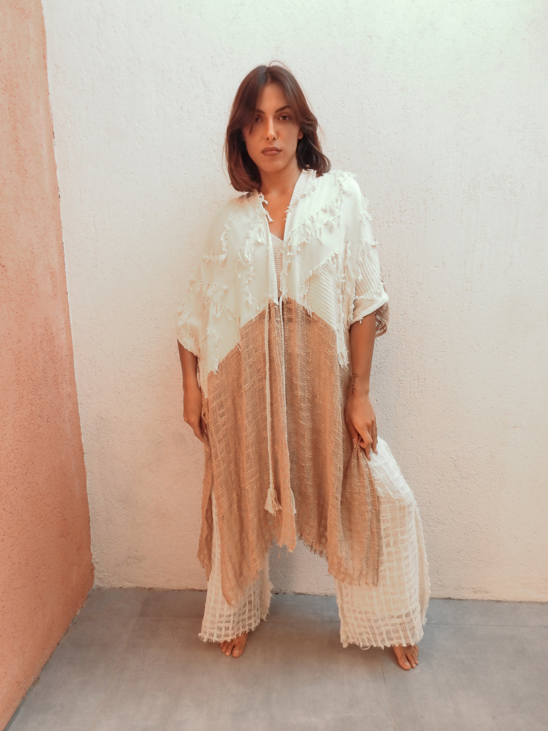 Bohemian style two-tone ensemble