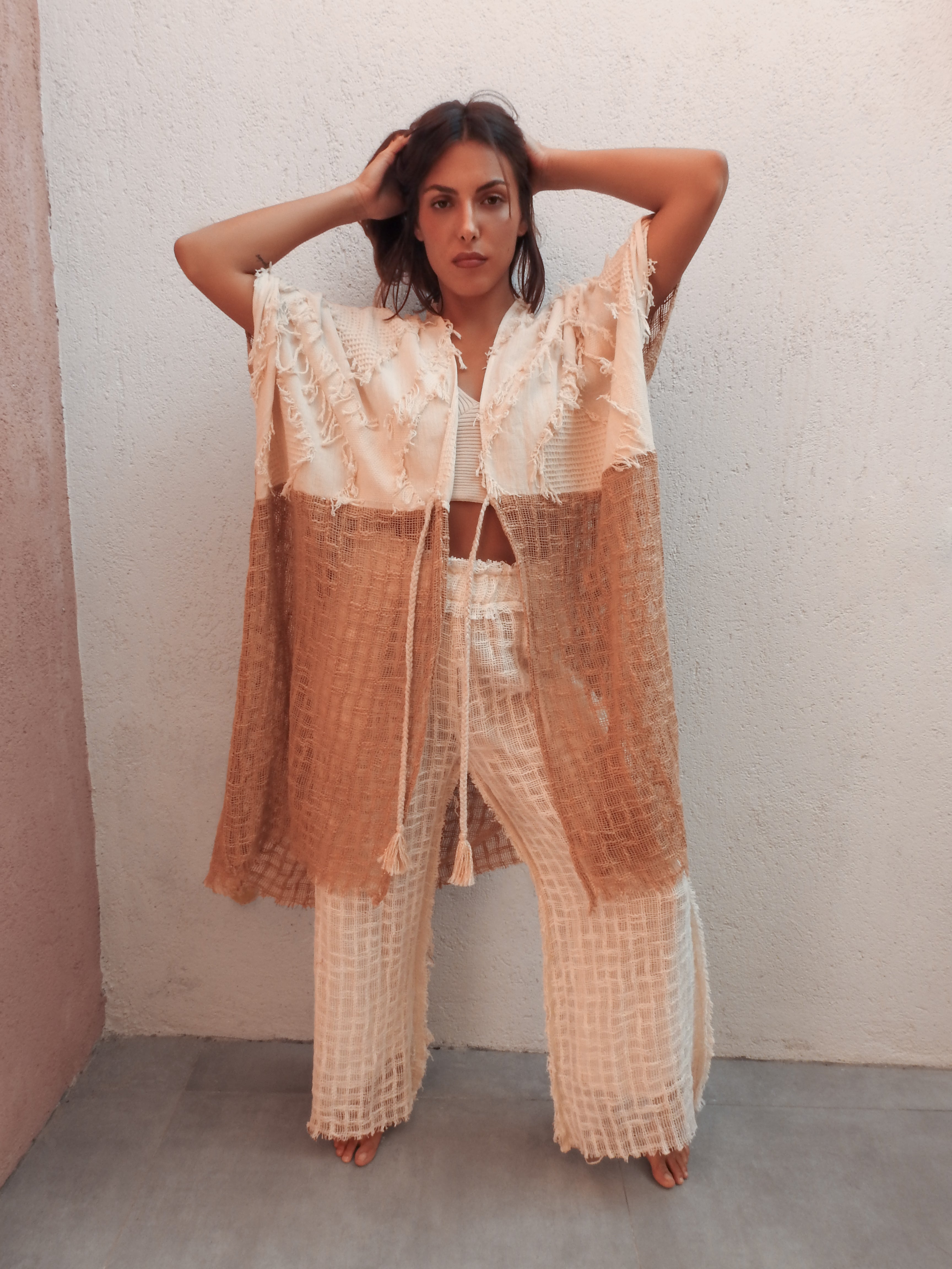 Bohemian style two-tone ensemble