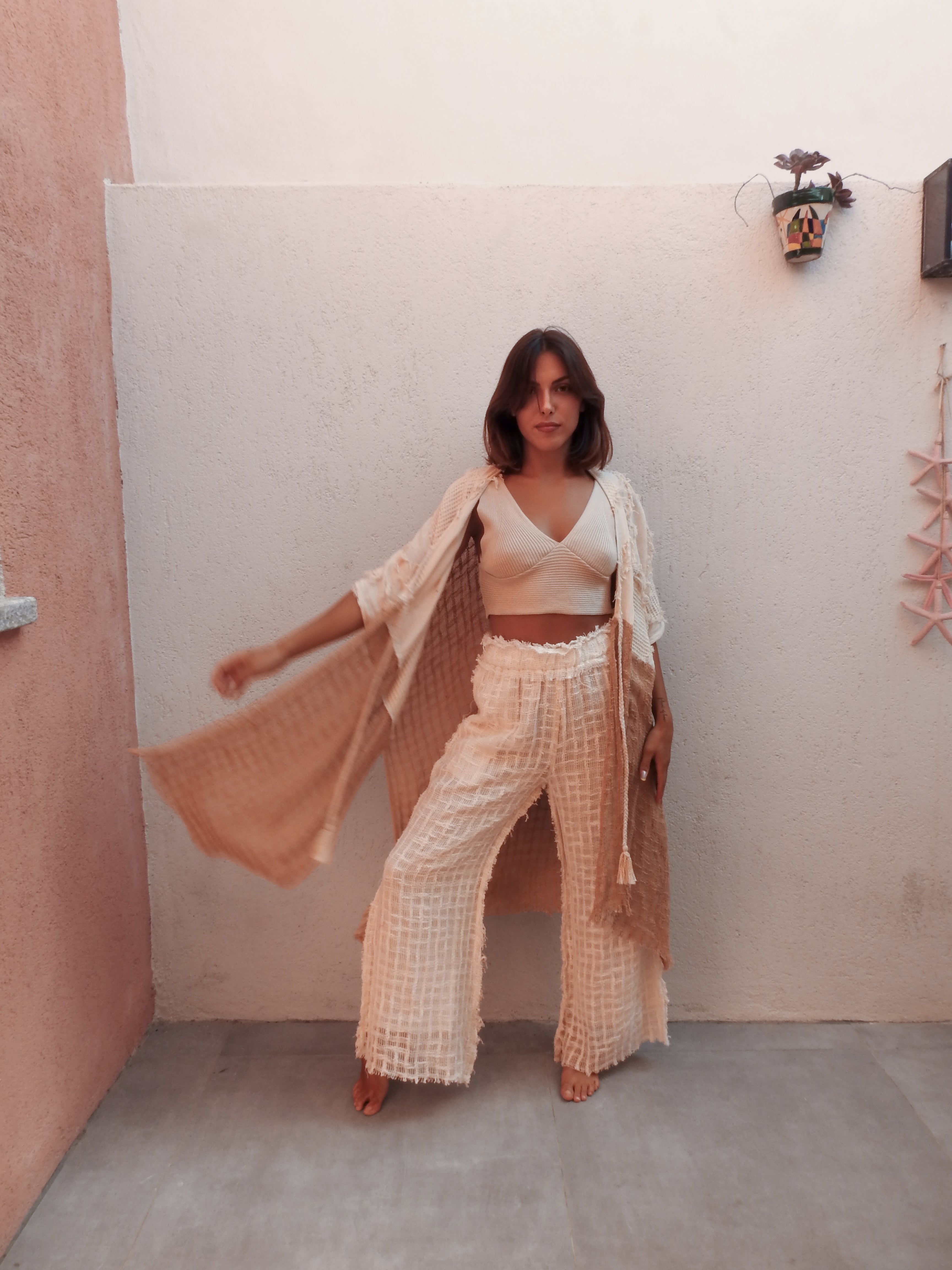 Bohemian style two-tone ensemble