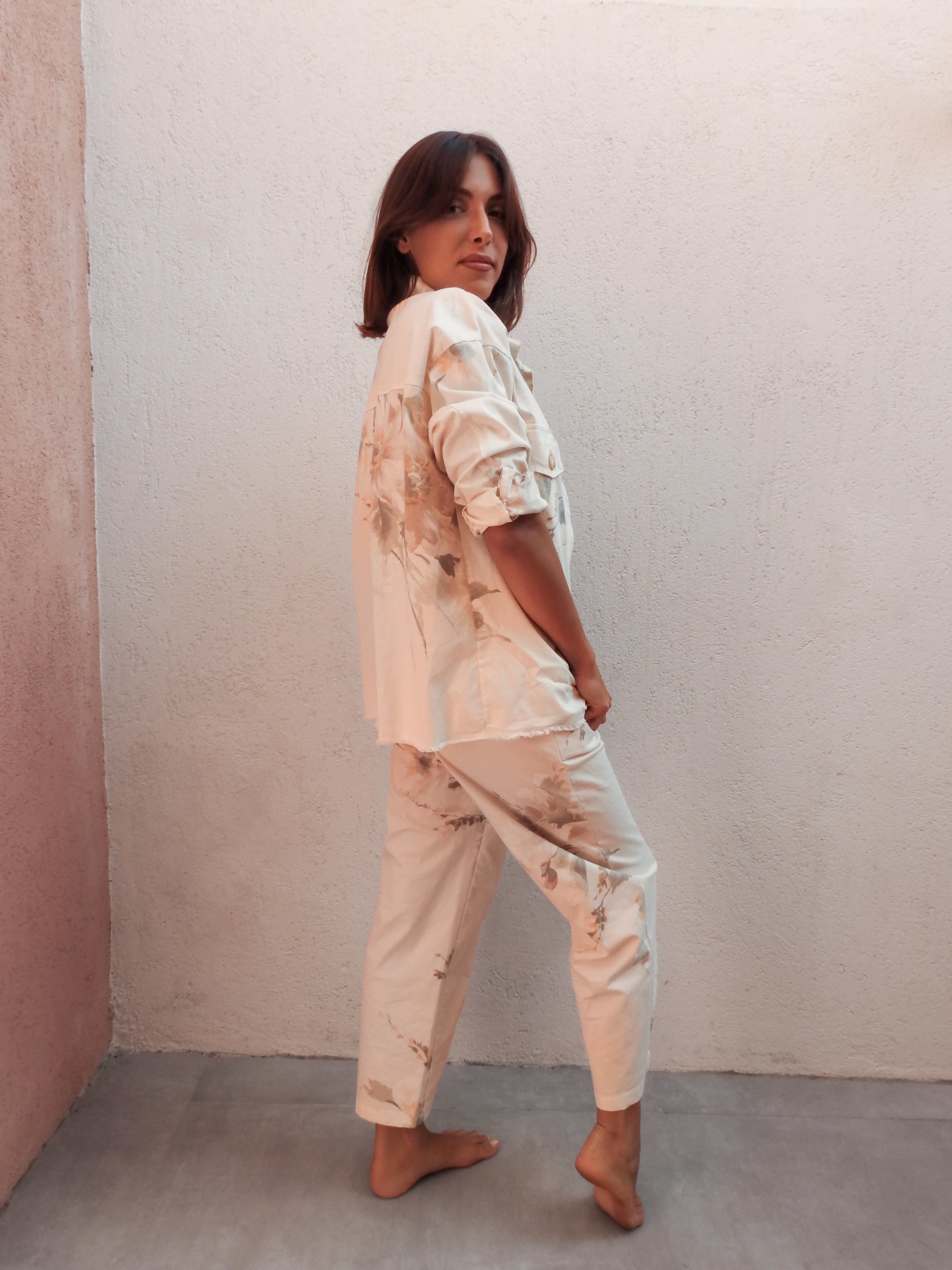 Delicate floral print set