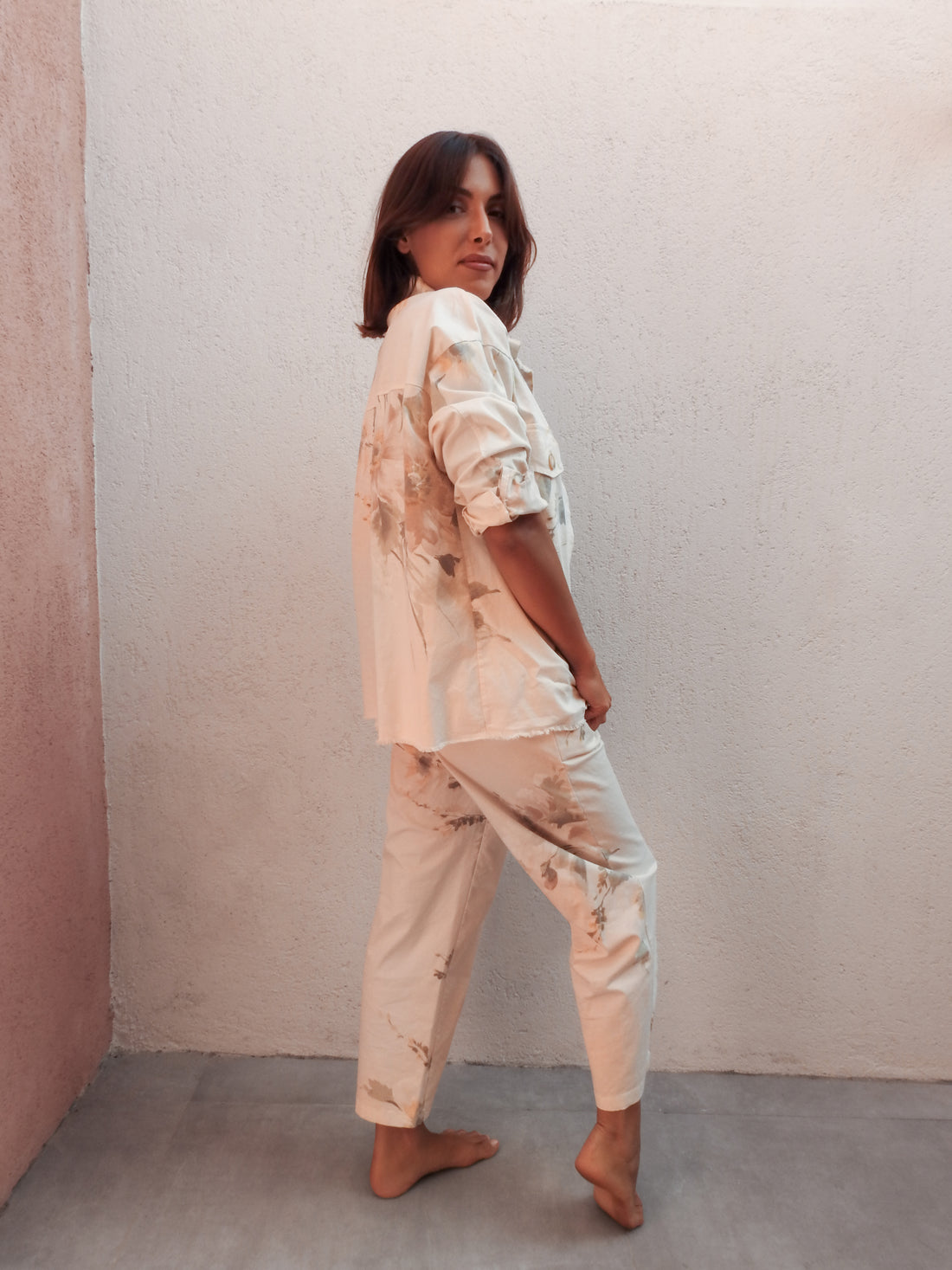 Delicate floral print set