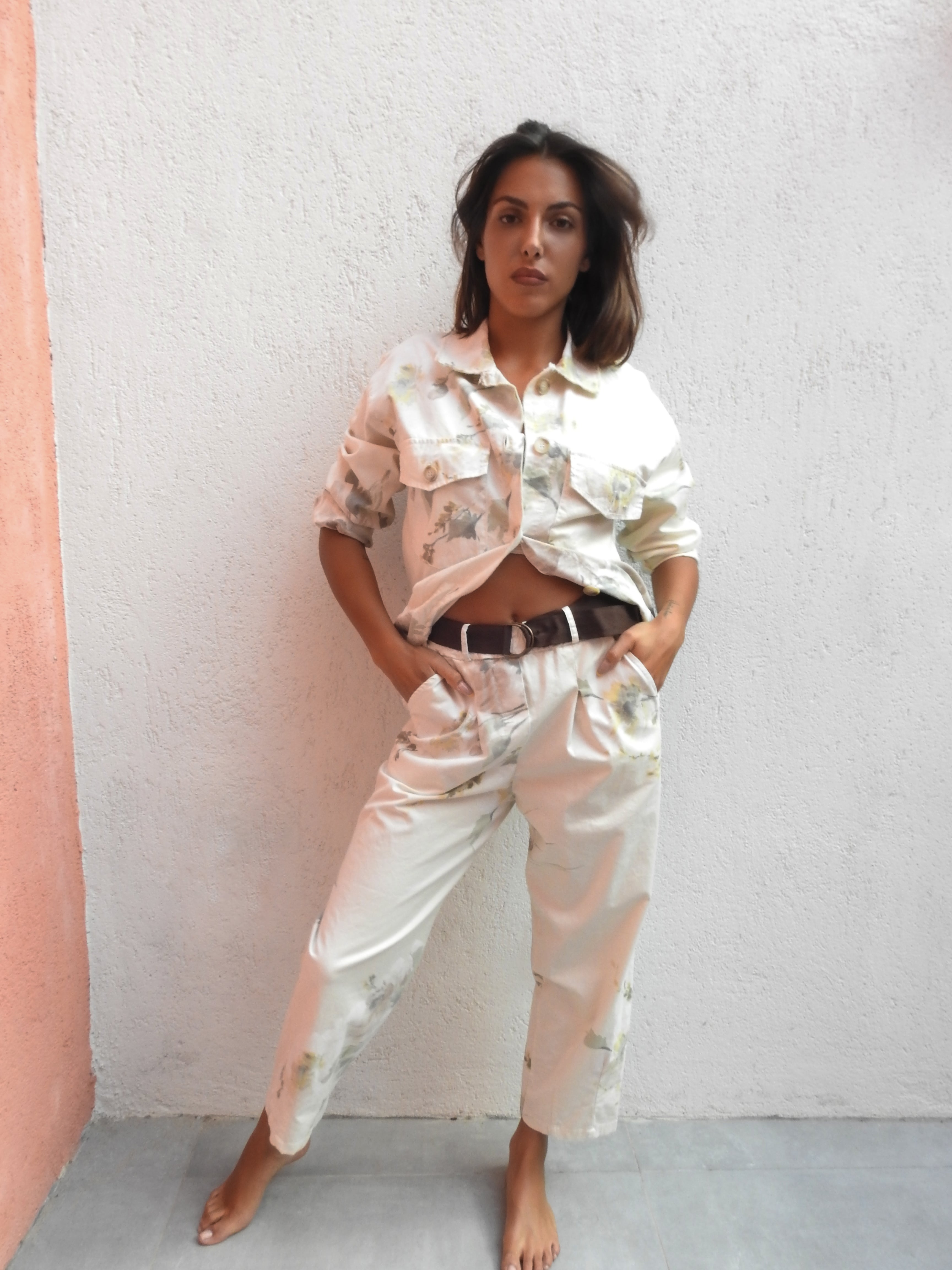 Delicate floral print set
