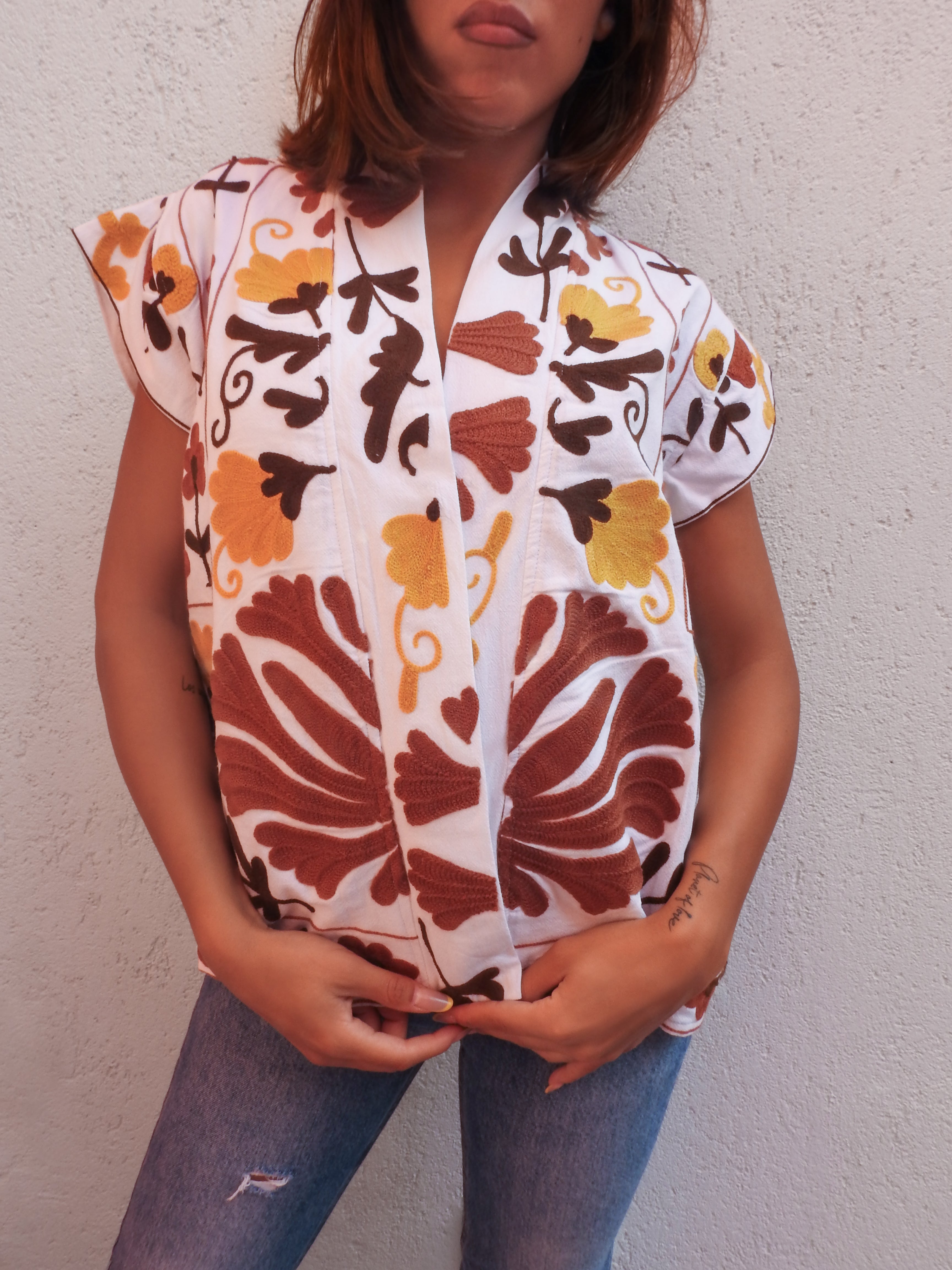 Abstract floral jacket