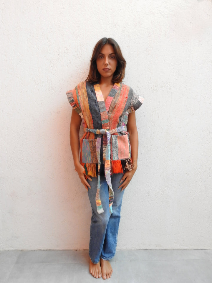 Vibrant patchwork jacket