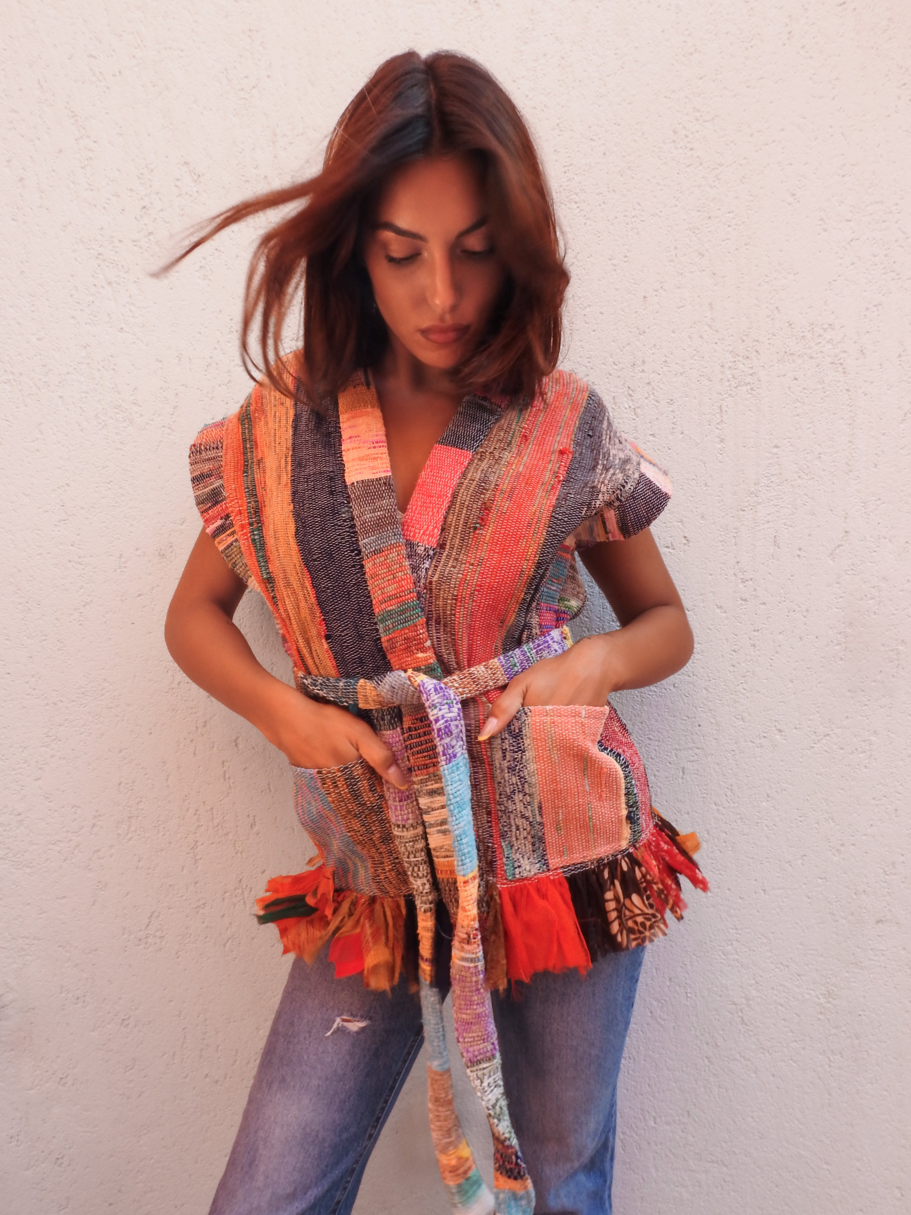Vibrant patchwork jacket