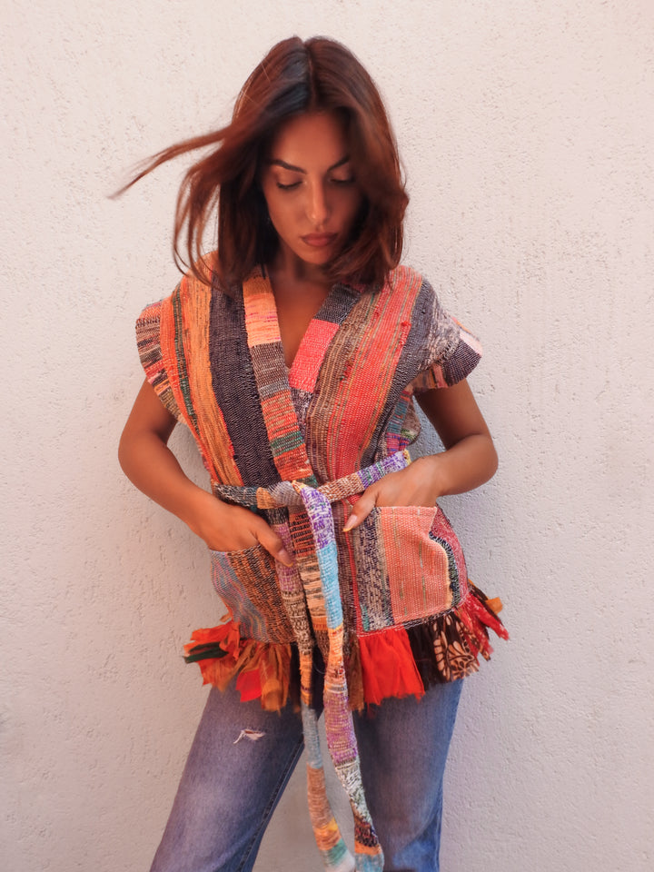 Vibrant patchwork jacket