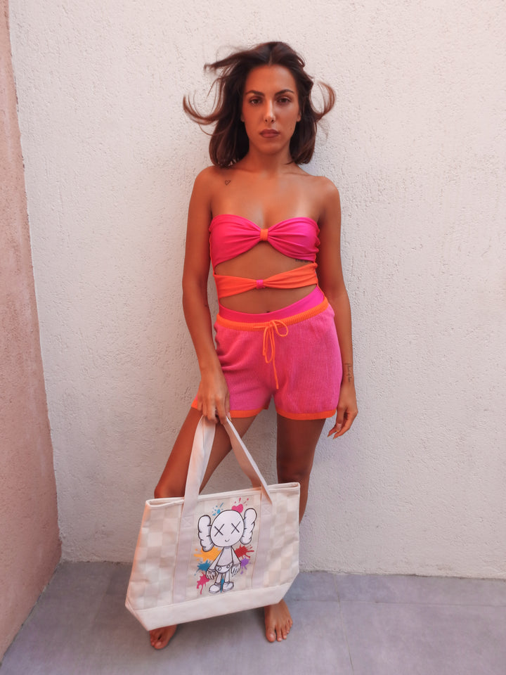 Vibrant three-piece swim set