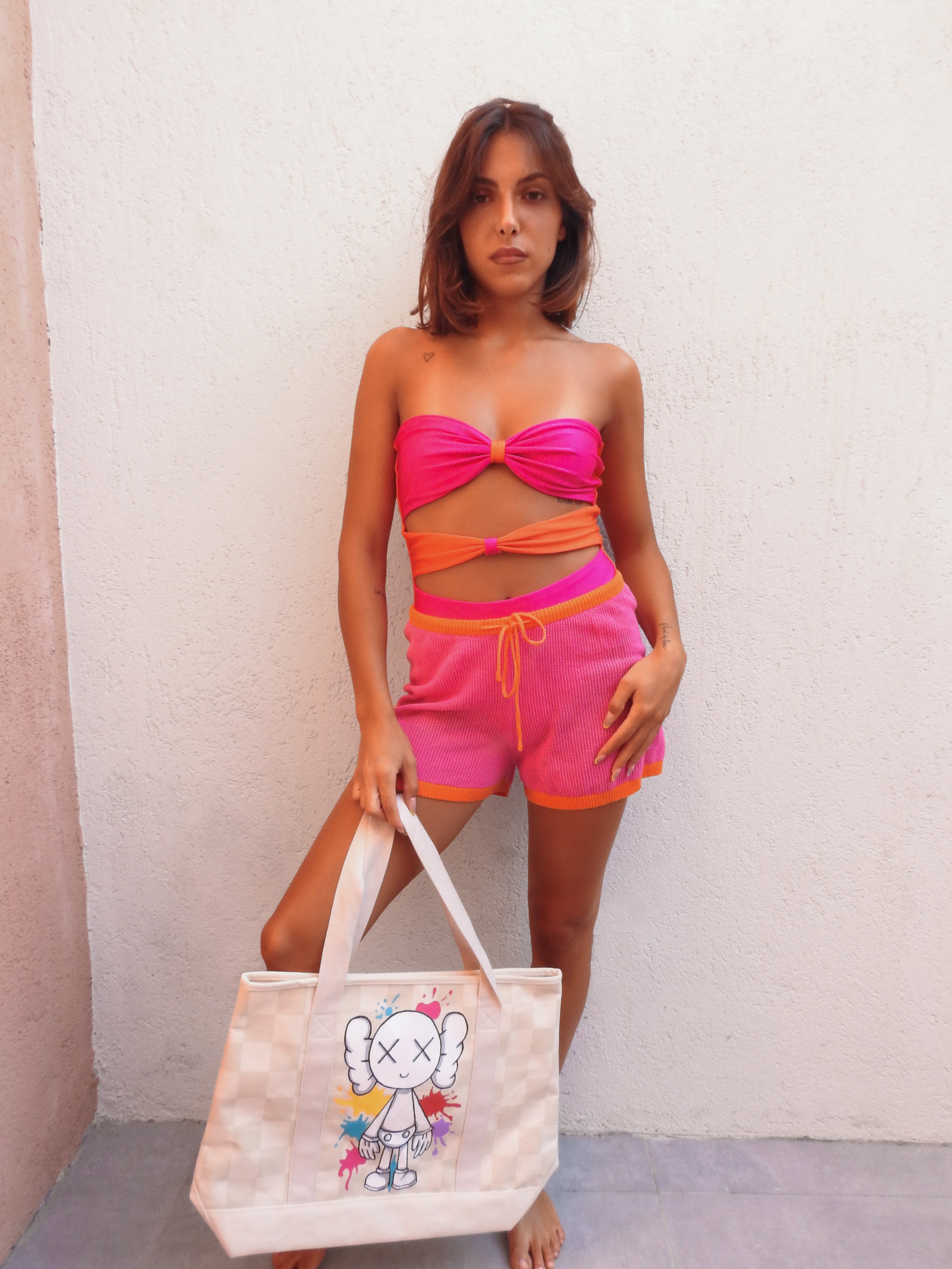Vibrant three-piece swim set
