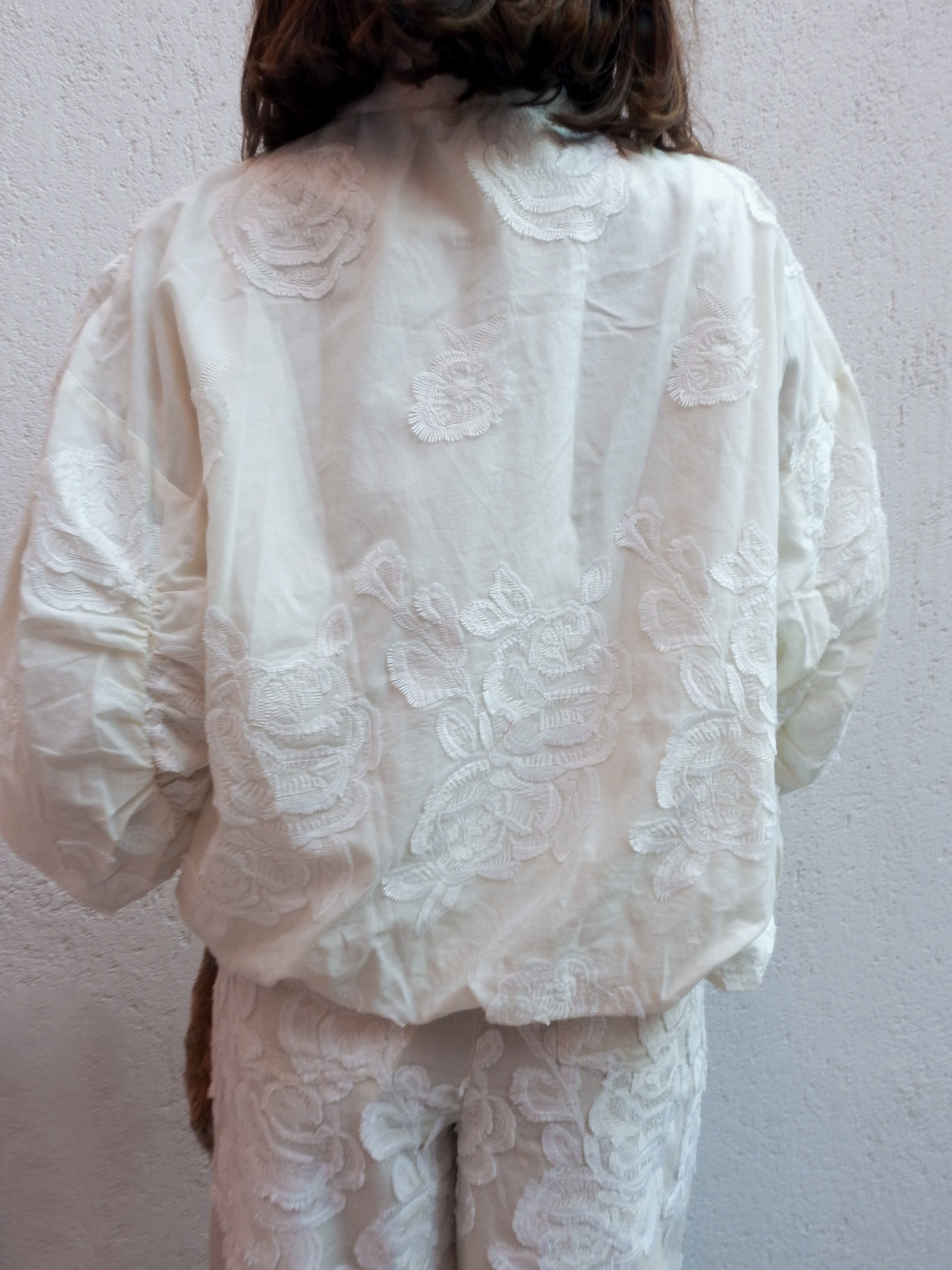 Embroidered two-piece ensemble