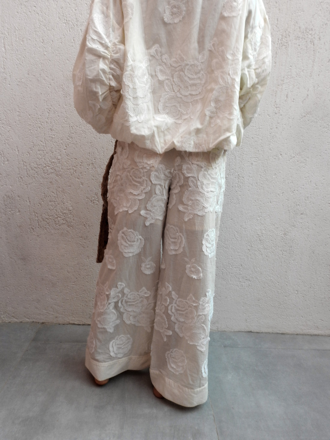 Embroidered two-piece ensemble