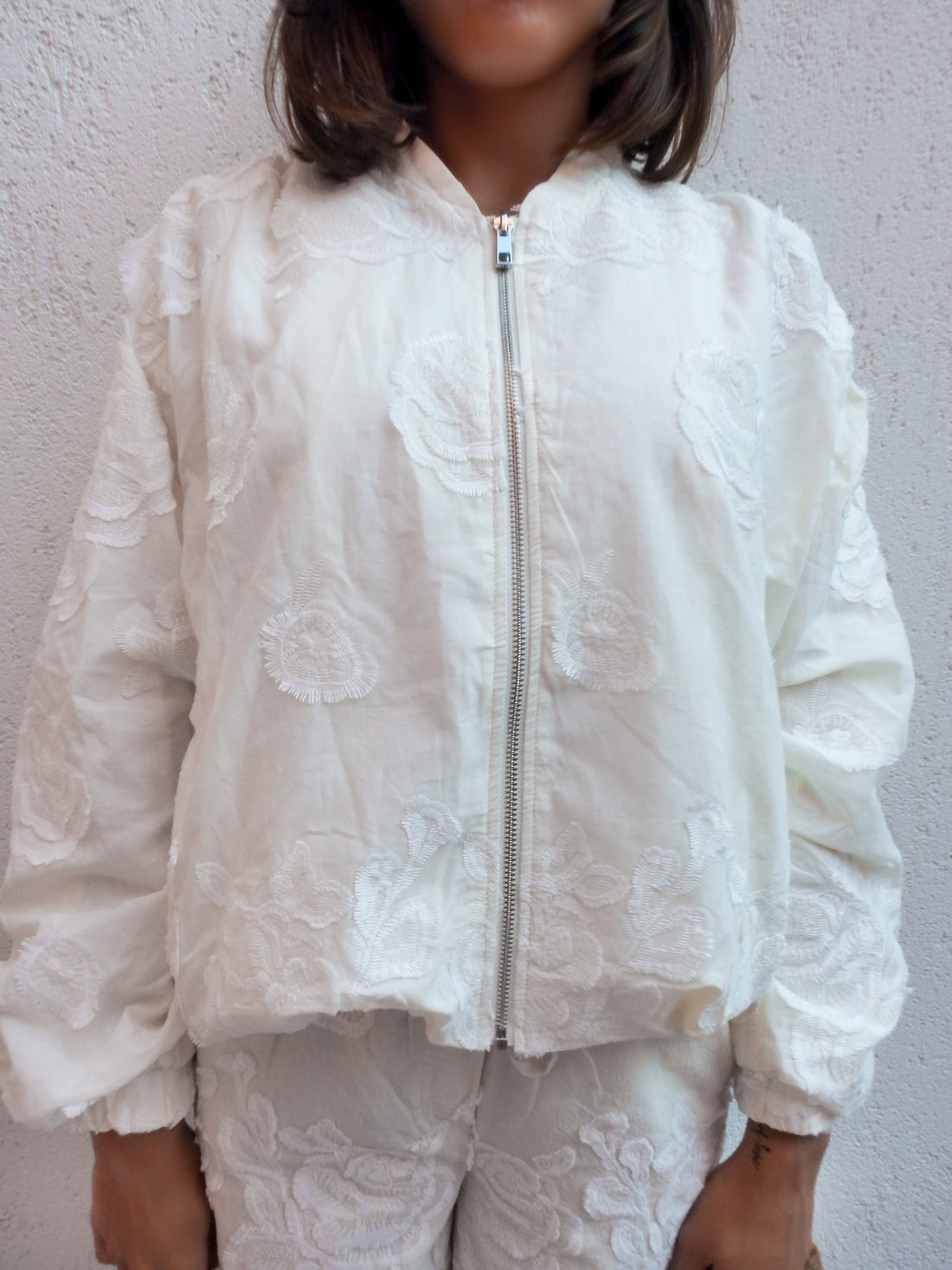 Embroidered two-piece ensemble