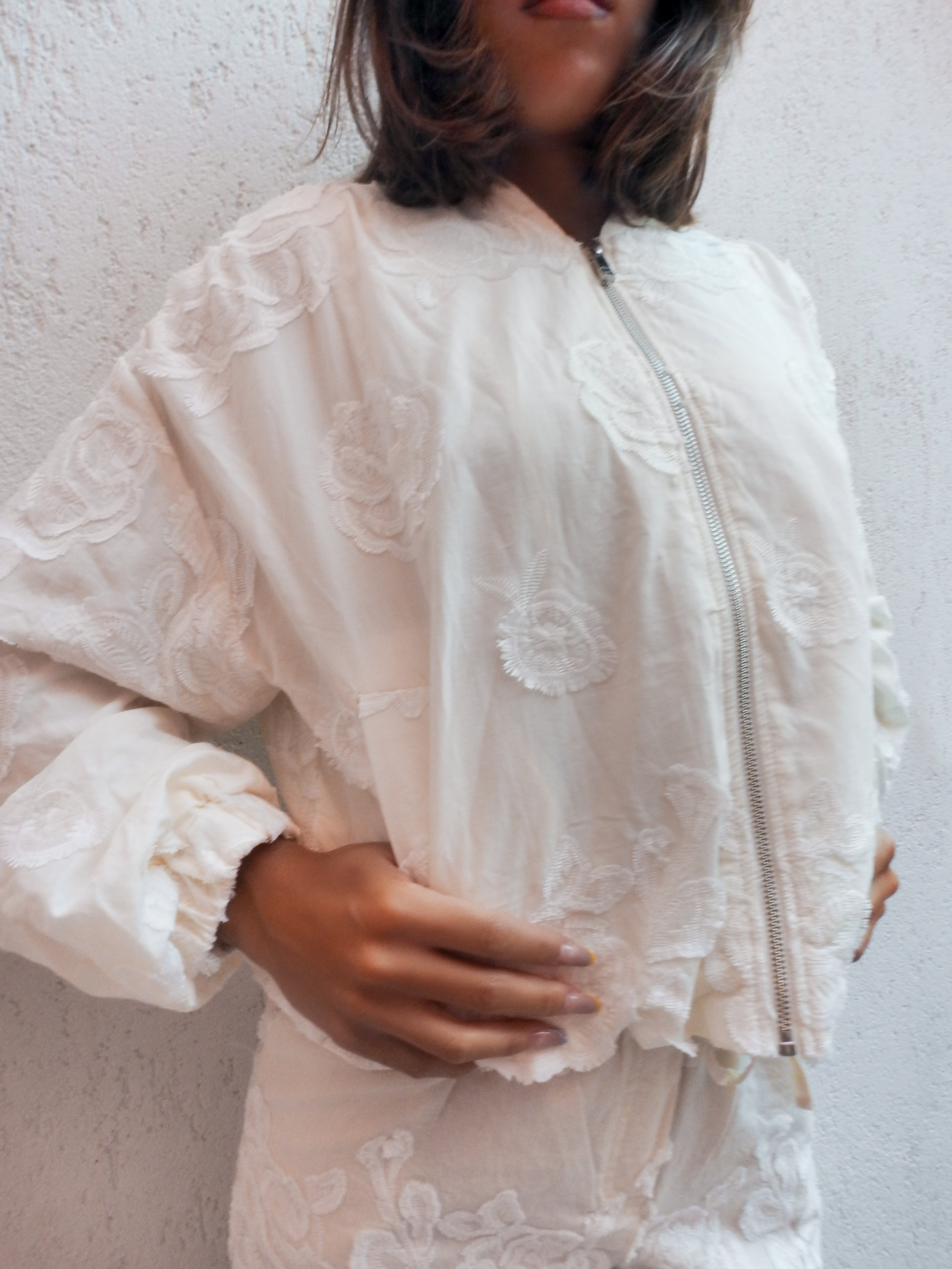 Embroidered two-piece ensemble