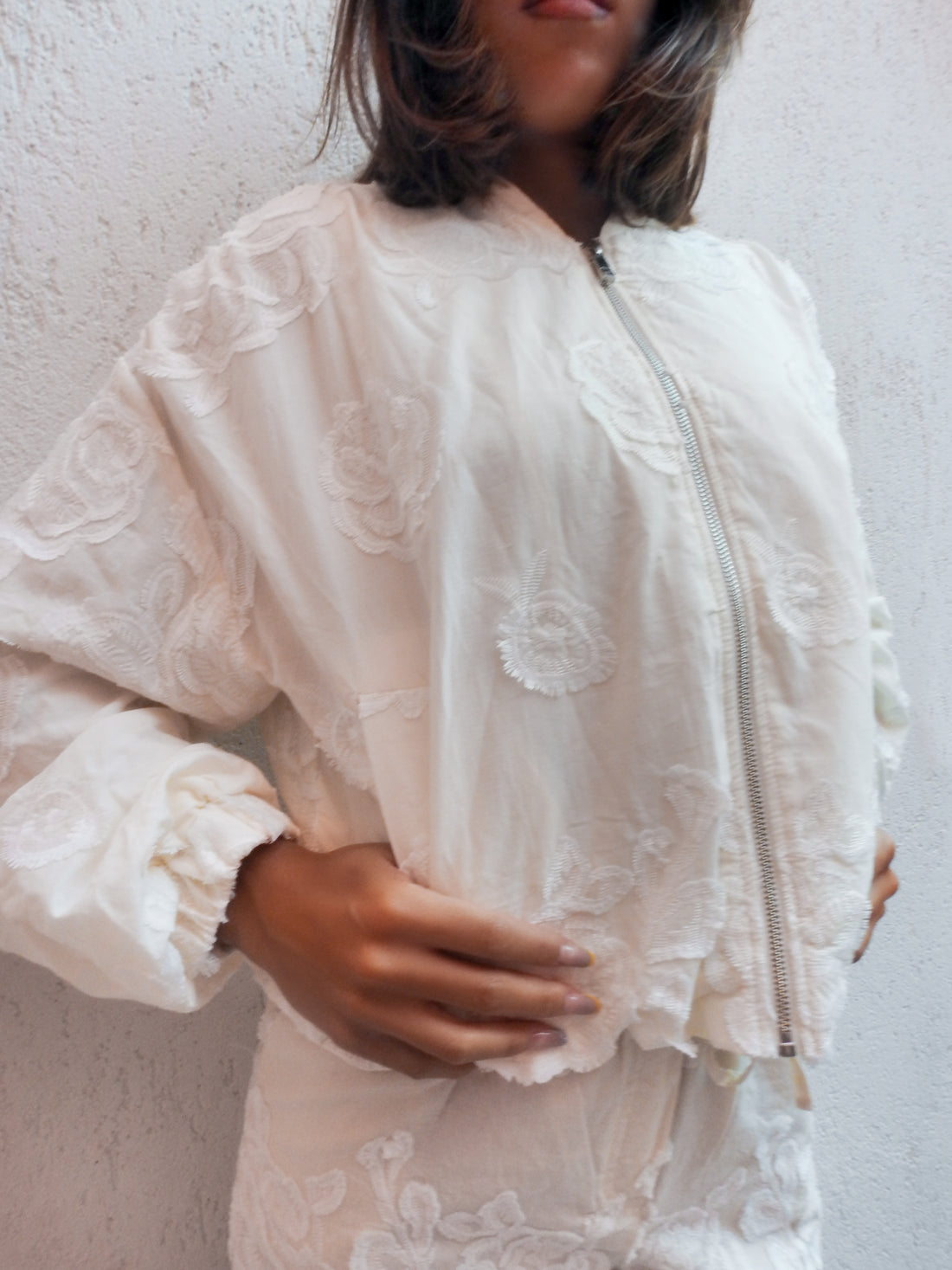 Embroidered two-piece ensemble