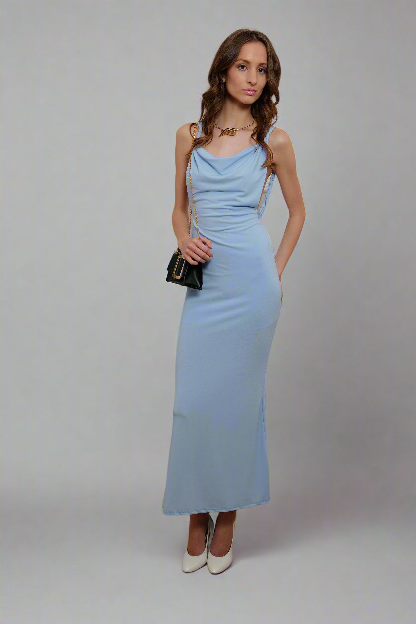 Open Back Braided Strap Dress