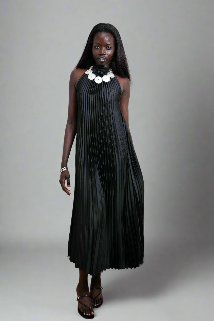 “Notte Pliée” Halter Dress