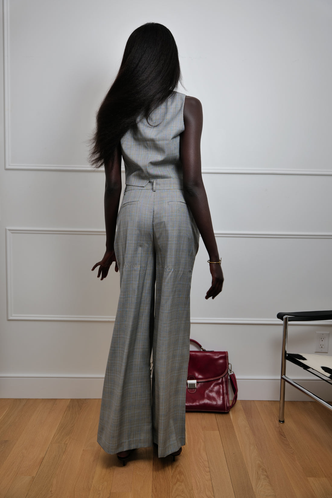 Chic Aura 2 Piece Ensemble - Grey Vest & Pants Chic Set - Premium Collection