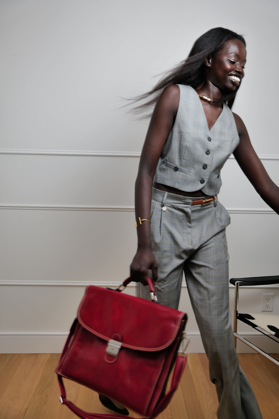 Chic Aura 2 Piece Ensemble - Grey Vest & Pants Chic Set - Premium Collection