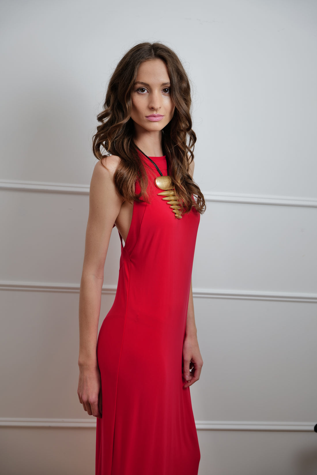 “Fiamma Rossa” Halter Dress