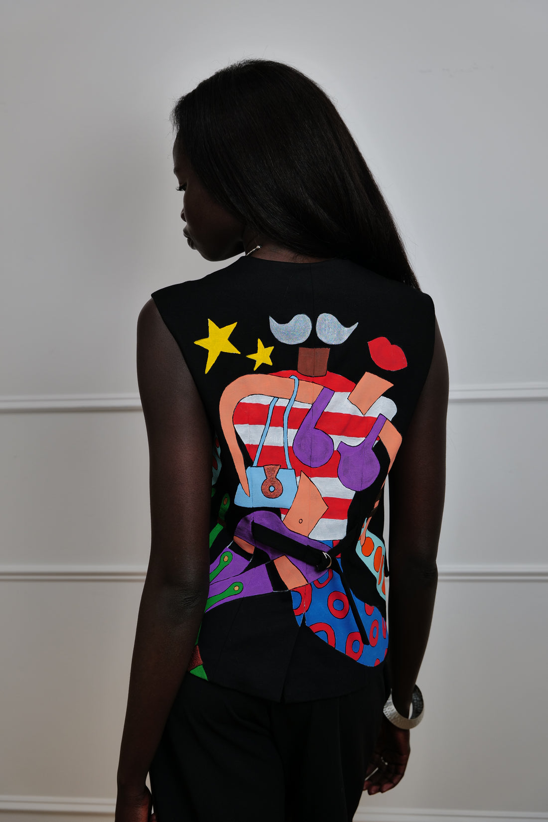 Hand-Painted Vest - La Bottega di Layla Exclusive