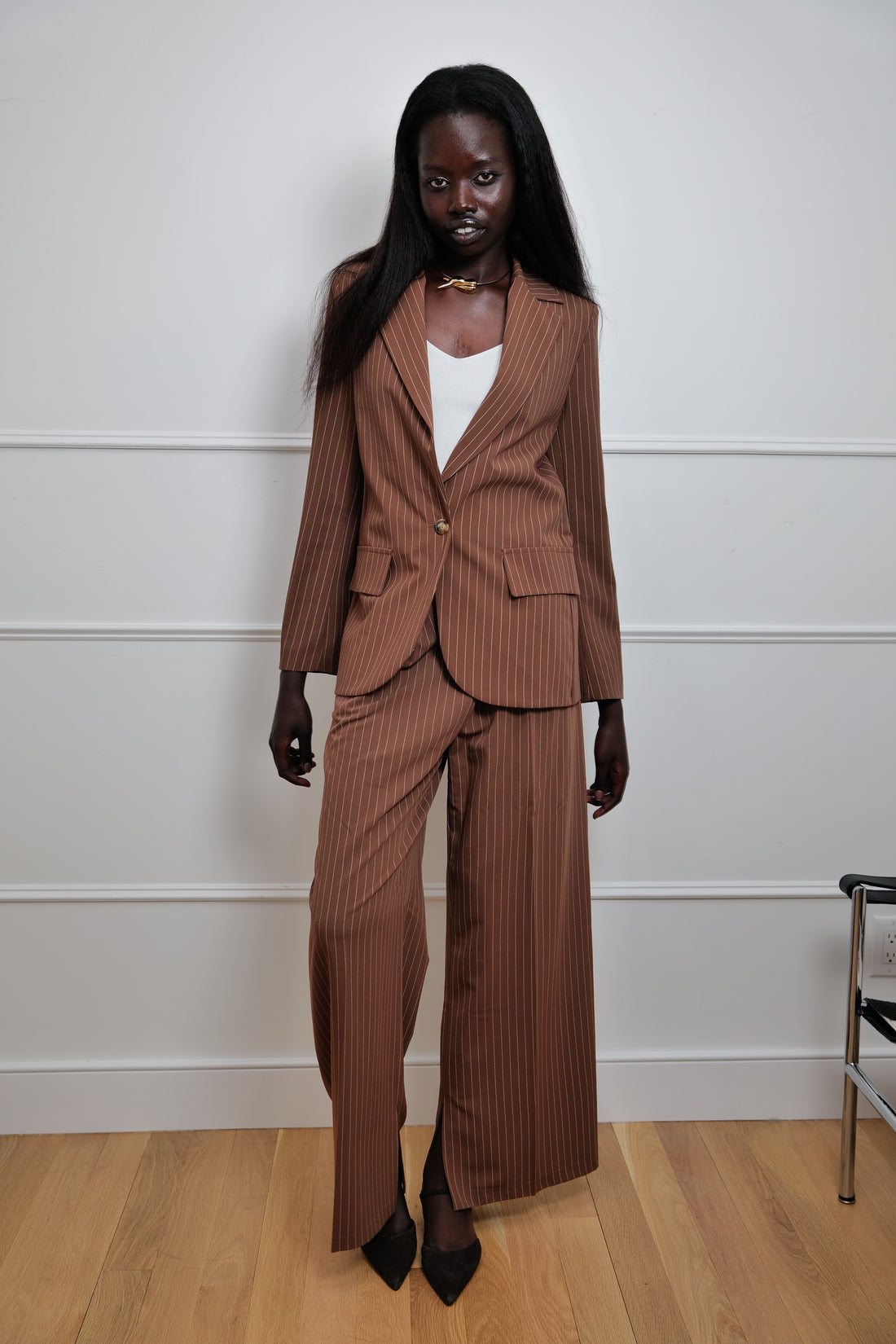 Chocolate Pinstripe Power Suit
