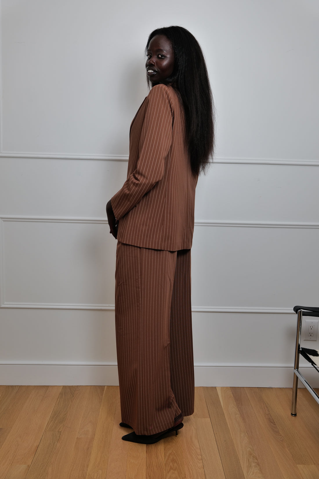 Chocolate Pinstripe Power Suit