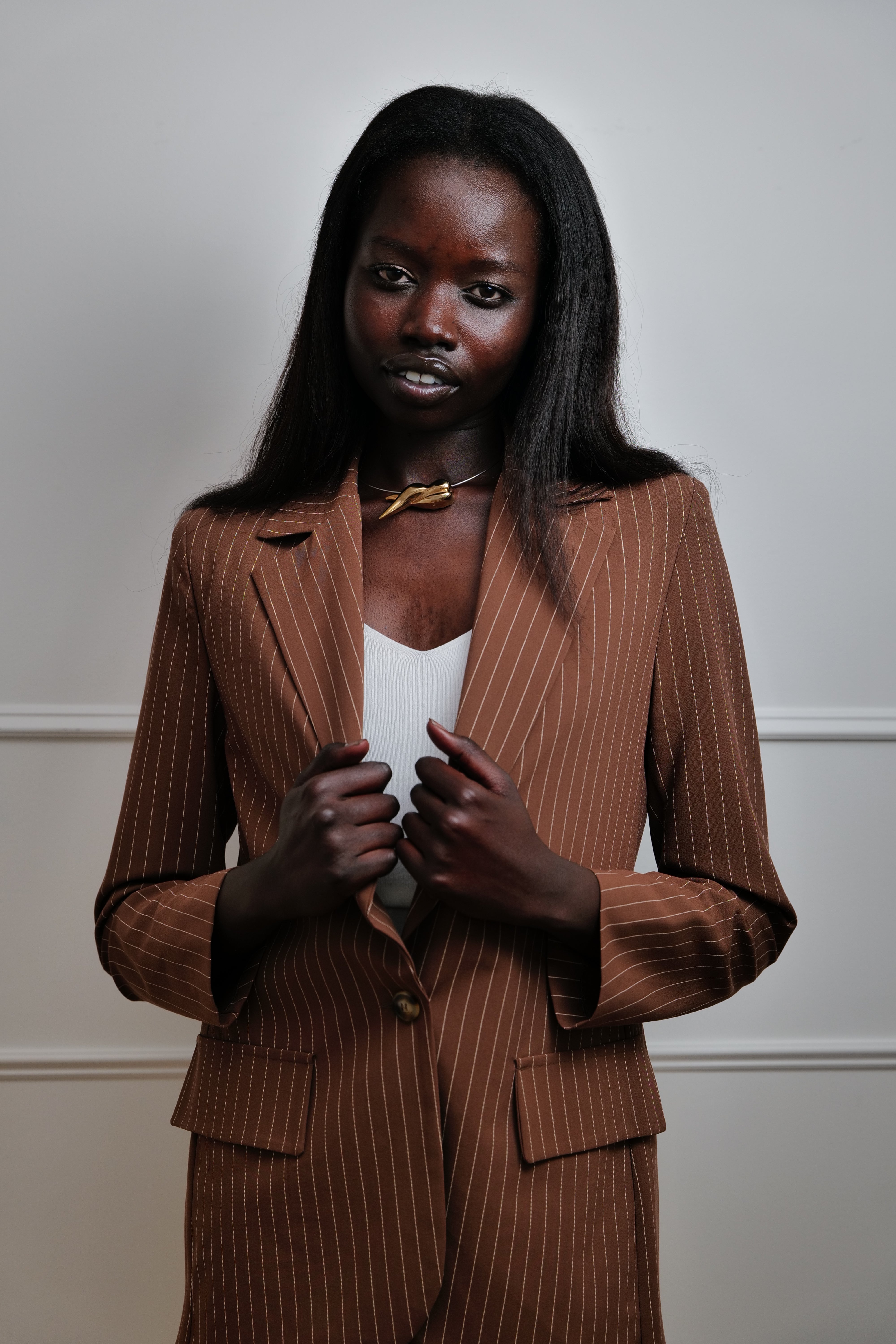 Chocolate Pinstripe Power Suit