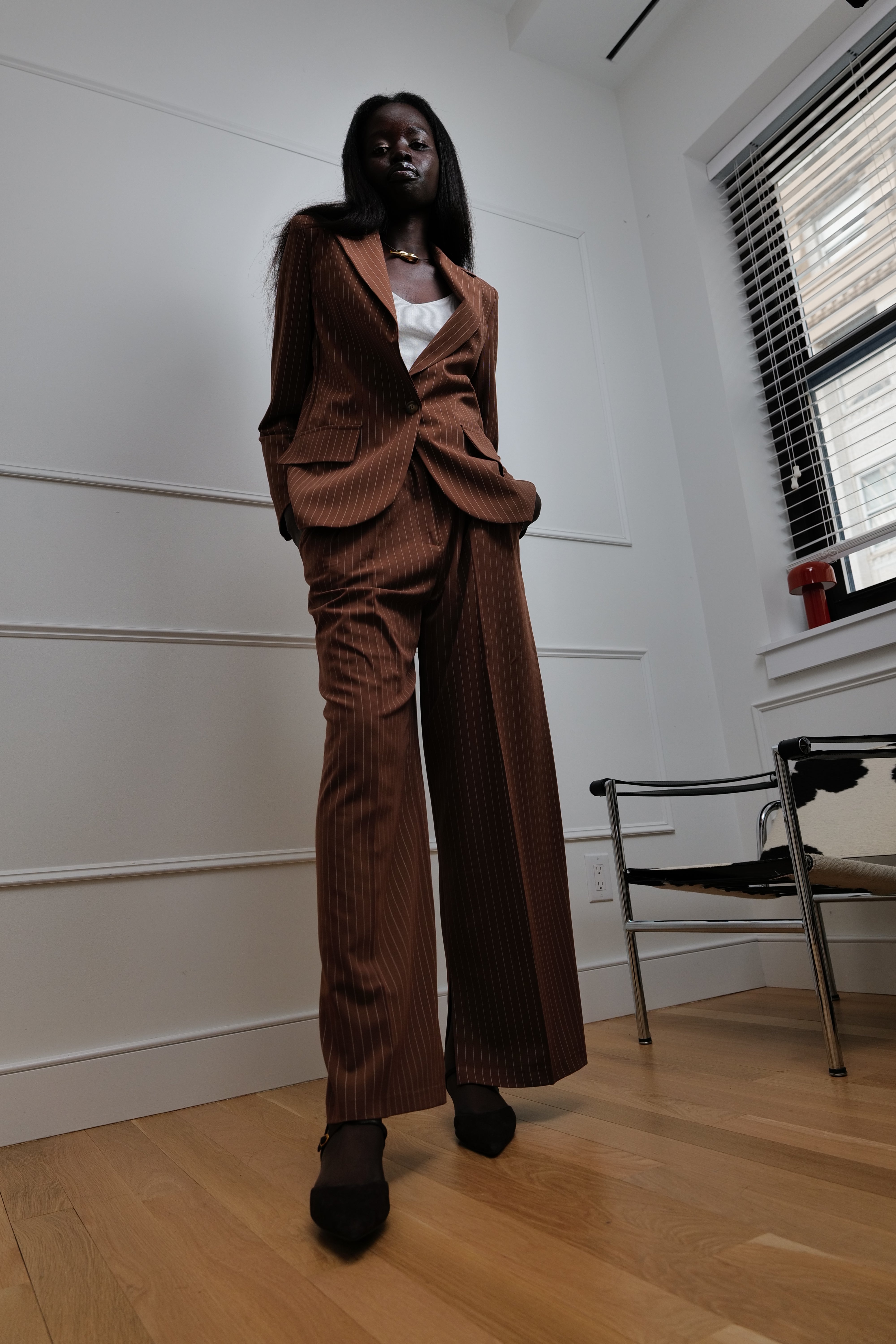 Chocolate Pinstripe Power Suit