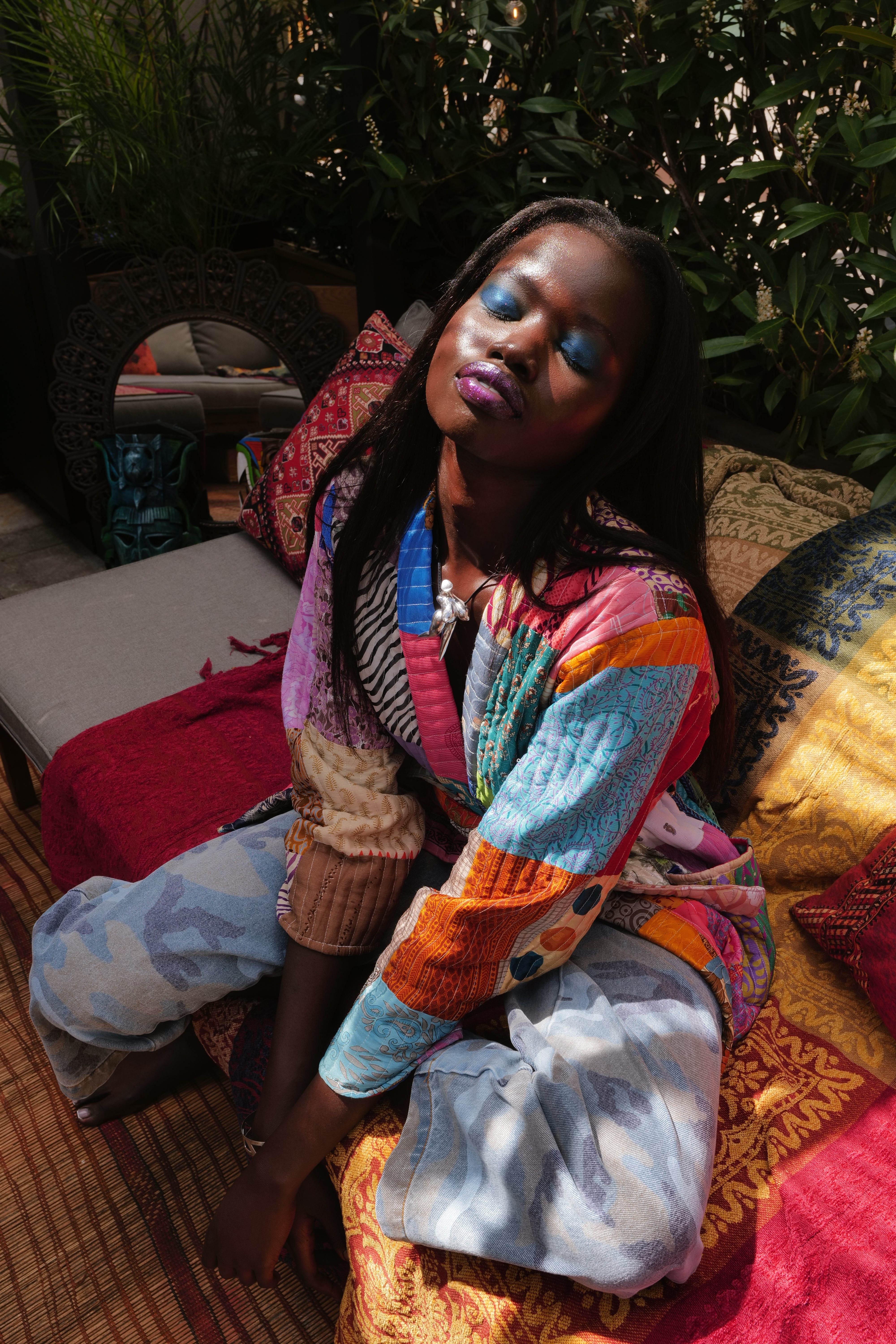 Boho Mosaic One Size Colorful Quilt Jacket