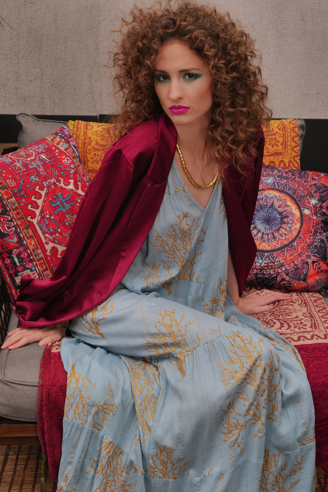 Sea Whisper Maxi Dress - Bold & Elegant