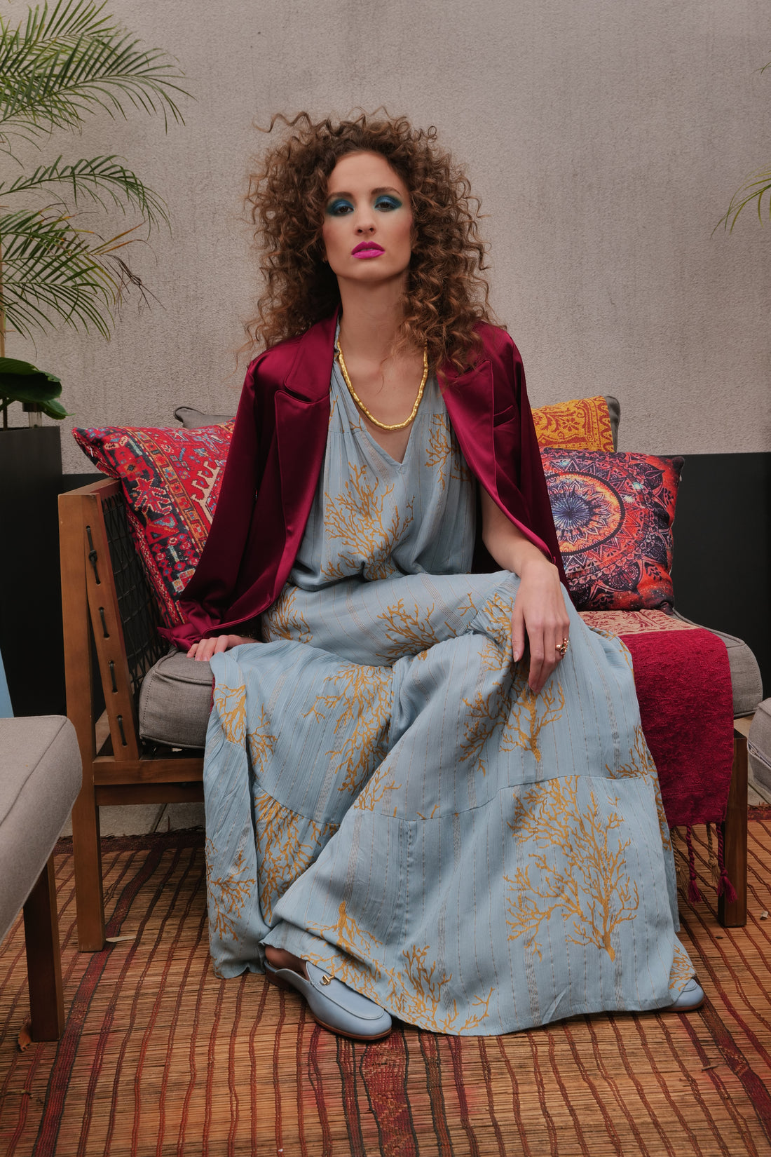 Sea Whisper Maxi Dress - Bold & Elegant